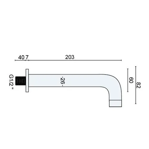 Габаритная схема Излив RGW Shower Panels SP-148 для ванны