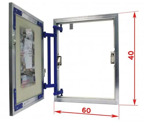 Габаритная схема Ревизионный люк Lyuker AL-KR 40x60, настенный
