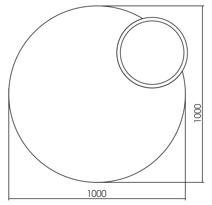 Габаритная схема Зеркало Azario Satellit 100