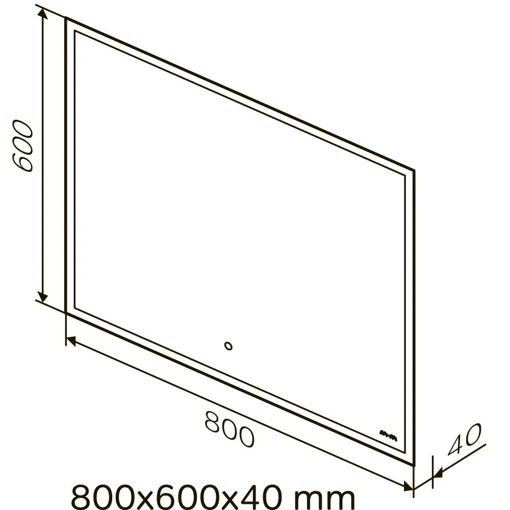 Габаритная схема Зеркало AM.PM Spirit 2.0 80 LED M71AMOX0801SA
