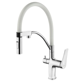 Смеситель Lemark Comfort LM3074C-White для кухонной мойки 
