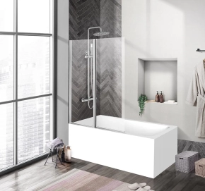 Шторка на ванну BelBagno Uno UNO-V-2-110/150-C-Cr 