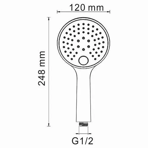 Габаритная схема Душевой комплект Wasserkraft Alme A171568 Thermo