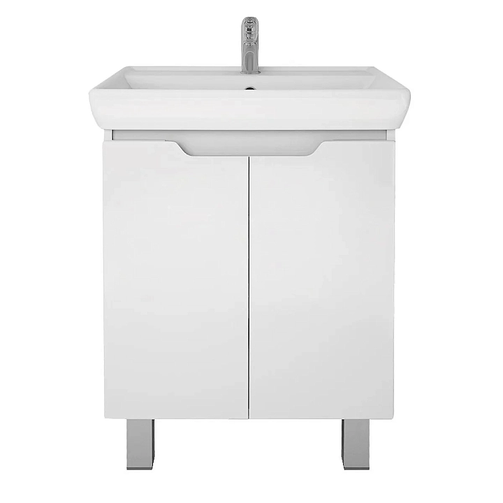 Тумба под раковину Dreja Q Plus (D) 60 белый глянец