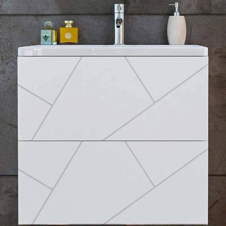 Тумба под раковину Бриклаер Кристалл 60 белая