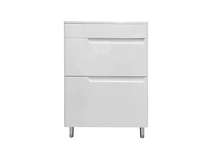 Тумба с раковиной Эстет Kare Luxe 60 белая