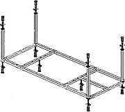Каркас для ванны Cezares Metauro 180х80