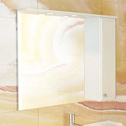 Зеркало-шкаф Comforty Сочи 100 белый глянец