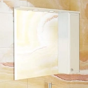 Зеркало-шкаф Comforty Сочи 85 белый глянец