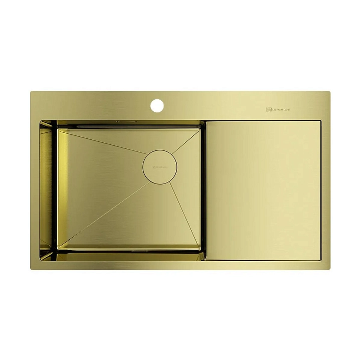 Мойка кухонная Omoikiri Akisame 86-LG-L Side светлое золото