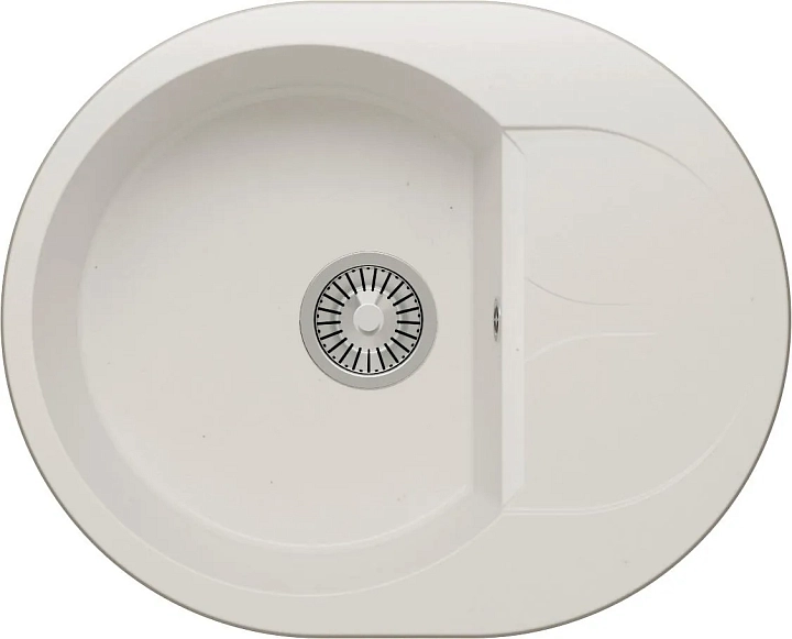Мойка кухонная Polygran ATOL-620 белый хлопок