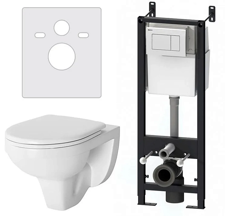 Комплект Damixa Jupiter DX77.IS10101.1738 кнопка смыва белая
