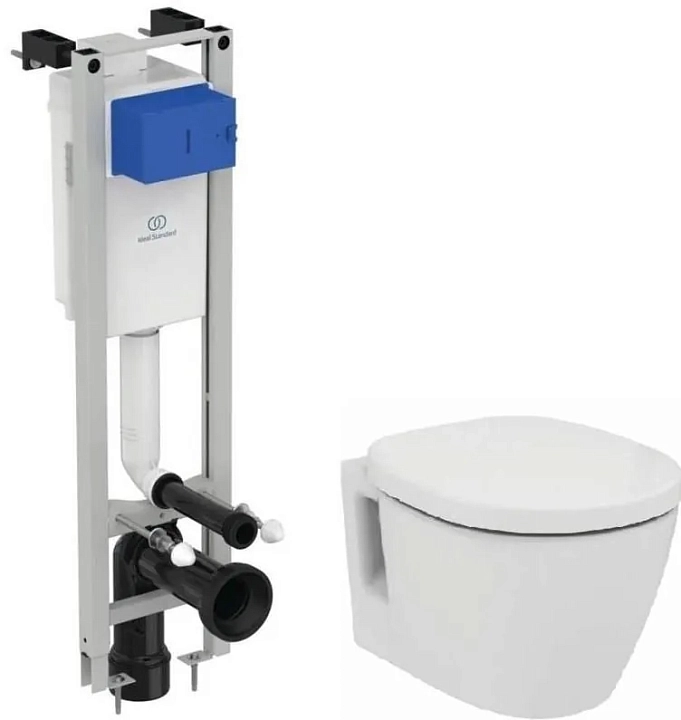 Комплект Ideal Standard Connect W220101 (подвесной унитаз + инсталляция + сиденье)