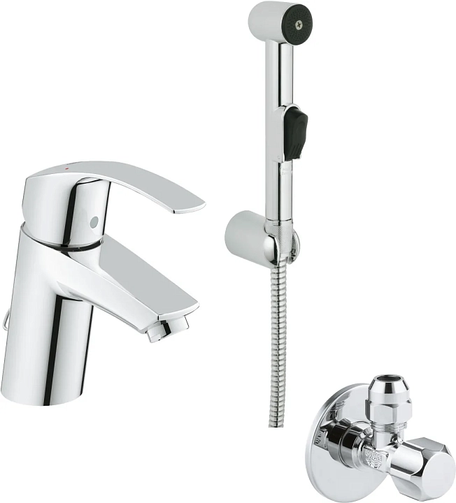 Смеситель Grohe Eurosmart New 23124002 для раковины с гигиеническим душем
