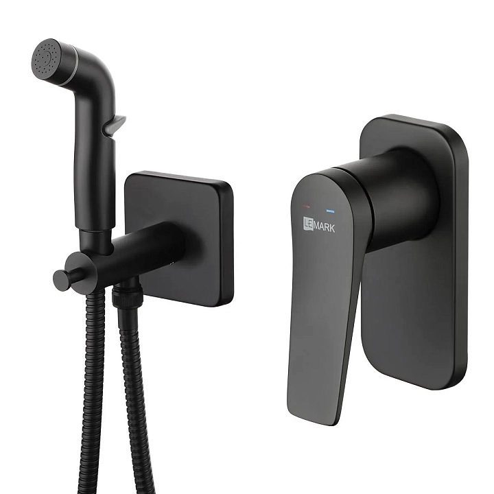 Гигиенический душ Lemark Bronx LM3719BL со смесителем, с внутренней частью