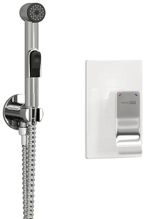 Гигиенический душ Wasserkraft Aller A010656WHITE со смесителем, с внутренней частью