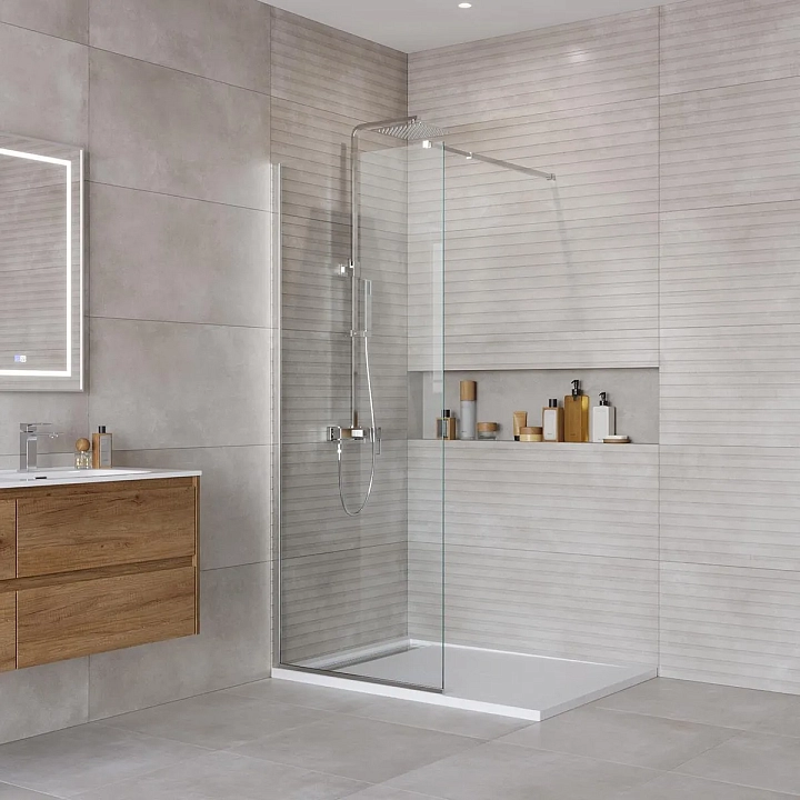 Душевая перегородка BelBagno Kraft L-1-70-C-Cr