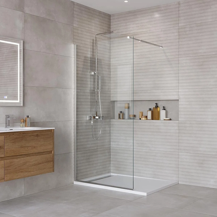 Душевая перегородка BelBagno Kraft L-1-90-C-Cr