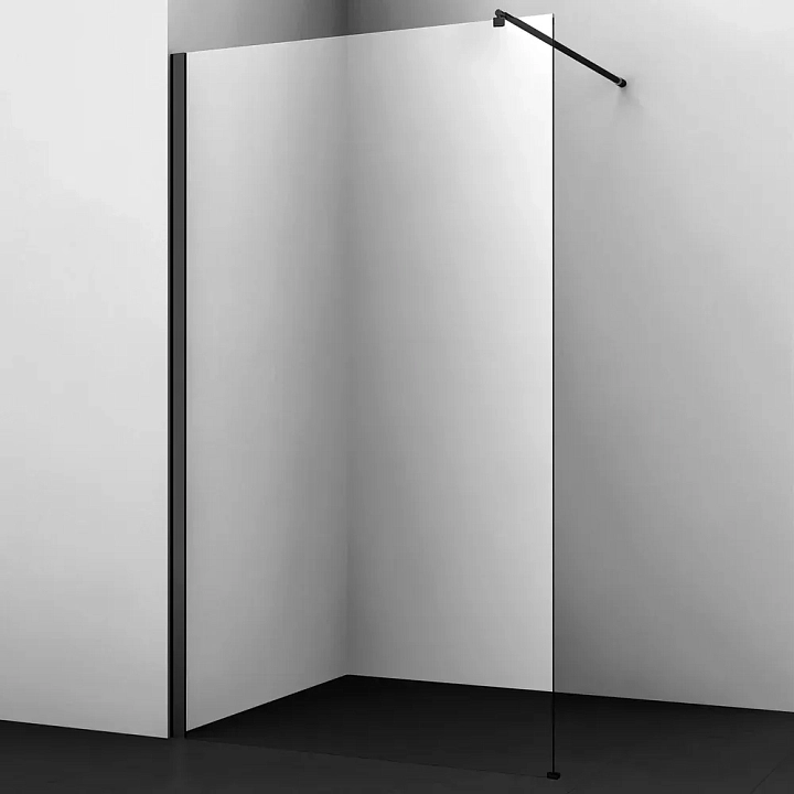 Душевая перегородка Wasserkraft Abens 20W39 90 см, профиль черный