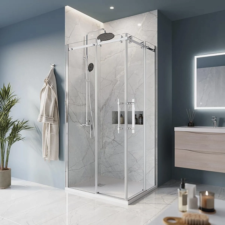 Душевой уголок BelBagno Marino AH-2-100/80-C-CR