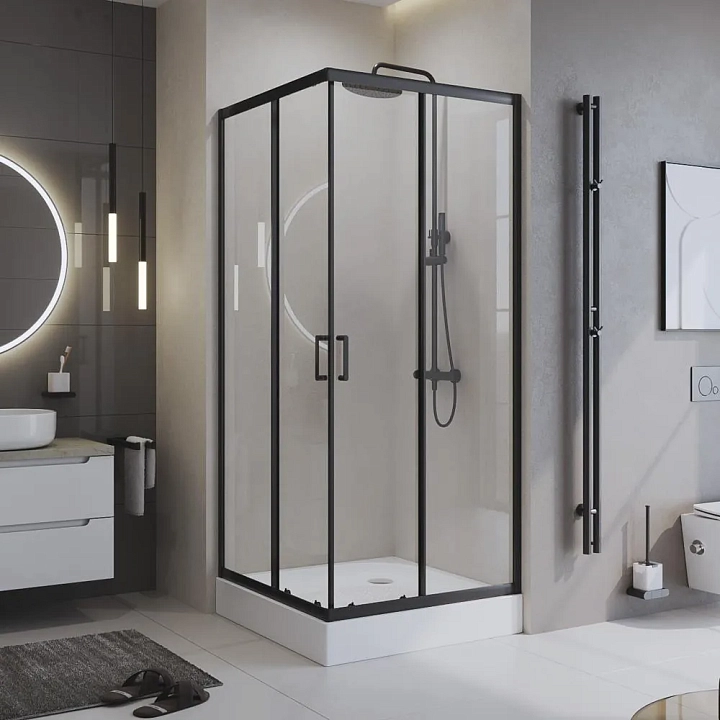 Душевой уголок BelBagno Uno-195 A-2-90-C-NERO