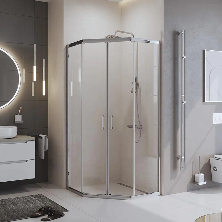 Душевой уголок BelBagno Uno-195 P-2-100-C-Cr