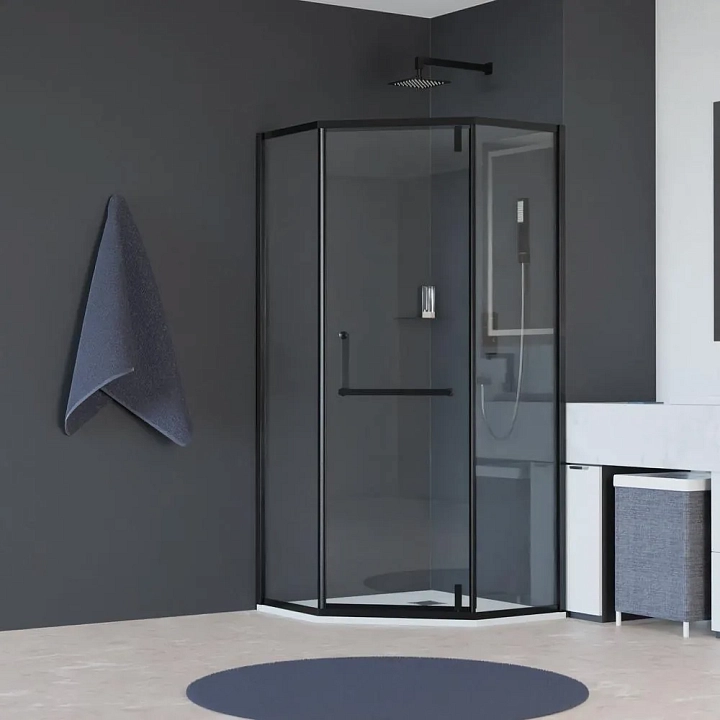 Душевой уголок RGW Hotel HO-084B 100х100 профиль черный