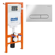 Система инсталляции для унитазов BelBagno BB002-80/BB005-PR-CHROME с кнопкой смыва
