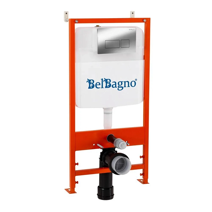 Система инсталляции для унитазов BelBagno BB026/BB041CR с кнопкой смыва