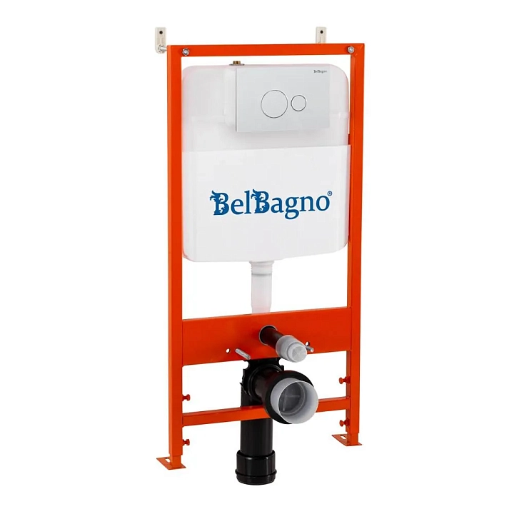 Система инсталляции для унитазов BelBagno BB026/BB082BL с кнопкой смыва