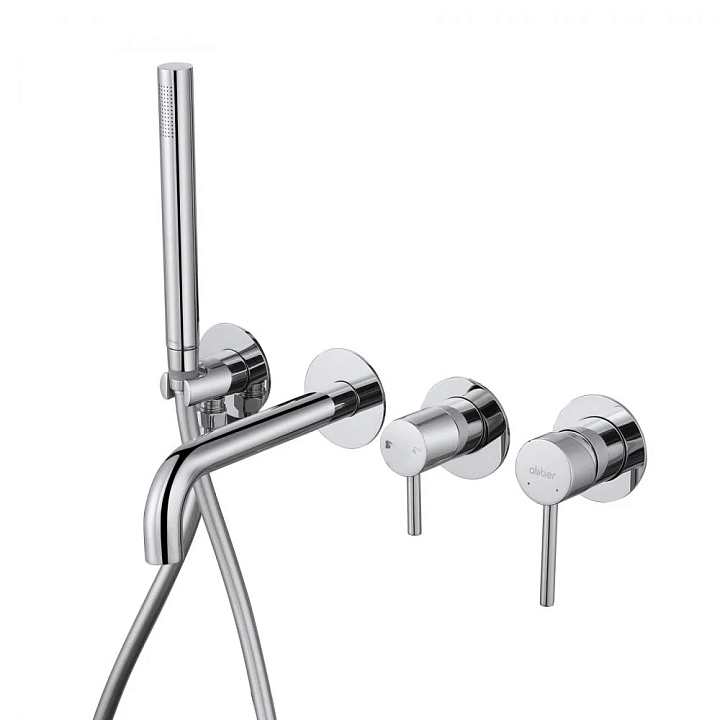 Смеситель Abber Wasser Kreis AF8130 для ванны с душем, хром