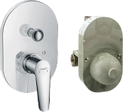Смеситель Hansgrohe Logis 71408000 с внутренней частью, для ванны с душем