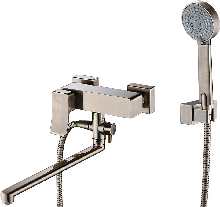 Смеситель Wasserkraft Exter 1602L для ванны с душем, светлая бронза