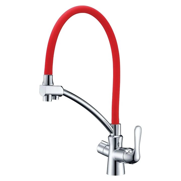 Смеситель Lemark Comfort LM3070C-Red для кухонной мойки