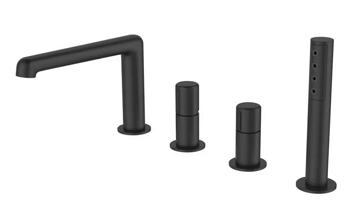 Смеситель BelBagno Uno UNO-BVD4-NERO на борт ванны