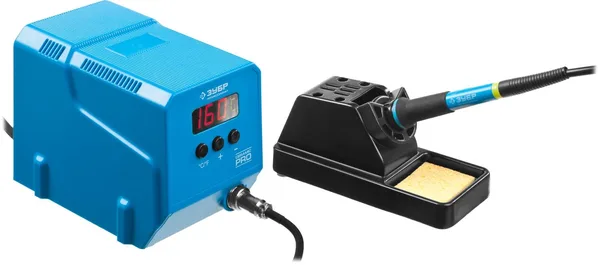 Низкотемпературная паяльная станция цифровая 60Вт, 50-480°C, керамический нагреватель, ПСН-60 ЗУБР — фото 5