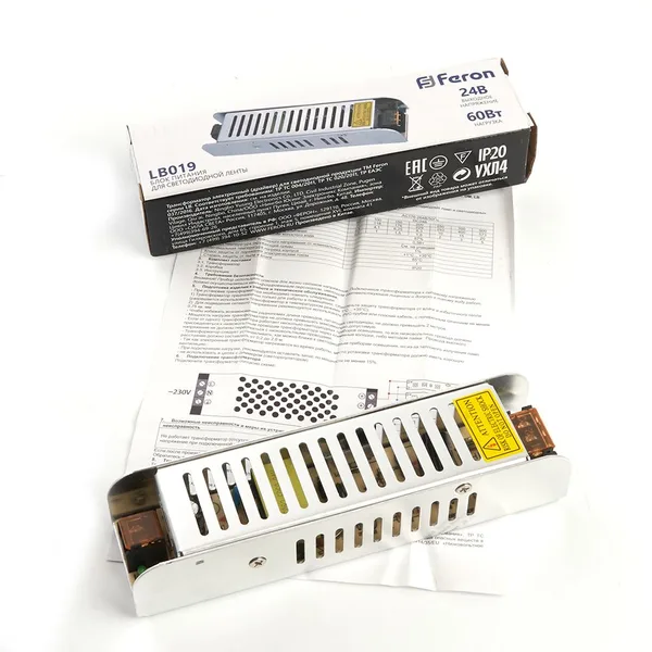Блок питания для светодиодной ленты 60W 24V (драйвер), LB019 Feron — фото 6