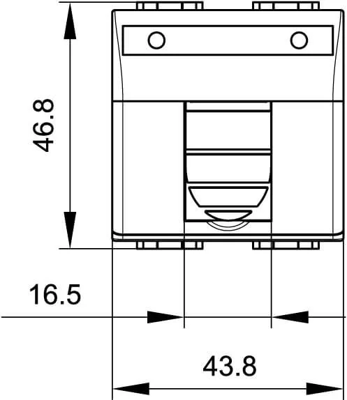 Розетка компьютерная RJ45 кат.5e экран., 8P8C, Brava, белая, 2мод DKC — фото 2