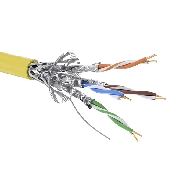 Кабель CAT 7А, S/FTP, нг(А)-HF, бухта 500м, желтый DKC ТРТС
