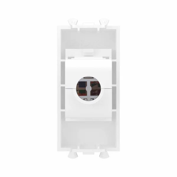 Компьютерная розетка RJ-45 без шторки модульная , кат.6А, "Avanti", "Белое облако", 1 модуль DKC — фото 4