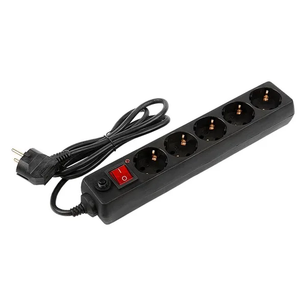 Сетевой фильтр GPS-5-16-3x1-500-B, 5 мест, 16А, 3x1 мм2, 5 м, черный General