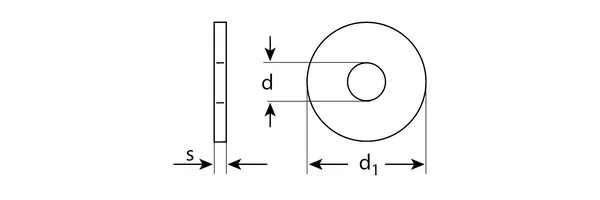 Шайба DIN 9021 кузовная, 4 мм, 5 кг, оцинкованная, ЗУБР — фото 2