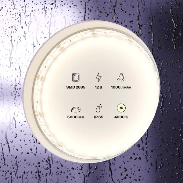 Лента светодиодная 12В 2835 9,6Вт/м 120LED/м 4000K 5м IP65 Technical Maytoni — фото 3