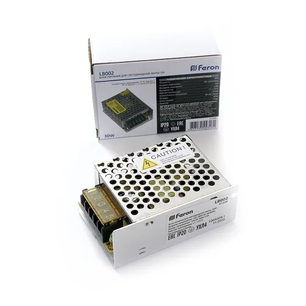 Блок питания для светодиодной ленты 30W 12V (драйвер), LB002 Feron — фото 3