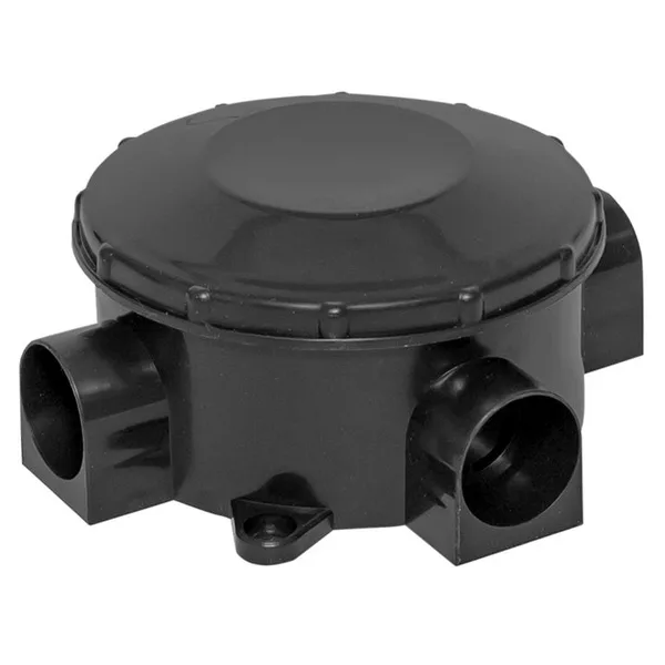 Коробка распределительная КМР-040-040б трехрожковая черная (70х35) PROxima EKF