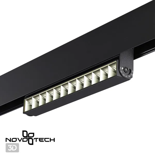 Трековый св-к для низков.шинопровода IP20 LED 4000K 12W 48V FLUM черный B NOVOTECH — фото 3