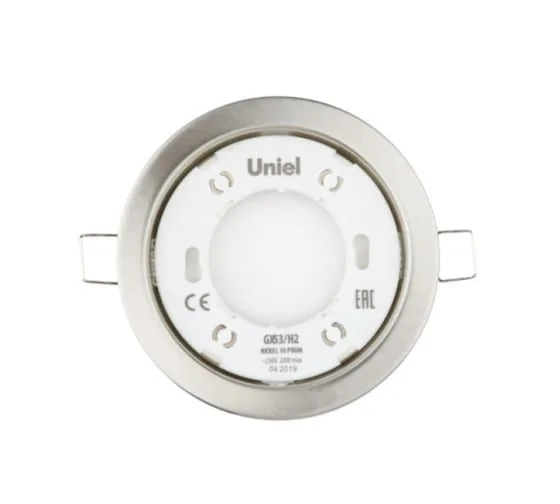 Светильник ультратонкий встраиваемый GX53/H2 NICKEL 10 PROM Uniel