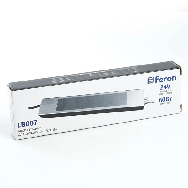 Блок питания для светодиодной ленты 60W 24V (драйвер), LB007 Feron — фото 3