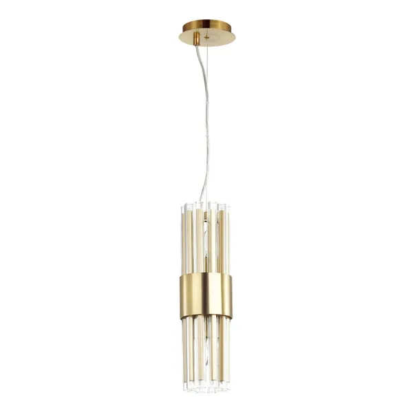 Подвес E14 2*40W VIKETA золото/металл/стекло ODEON LIGHT