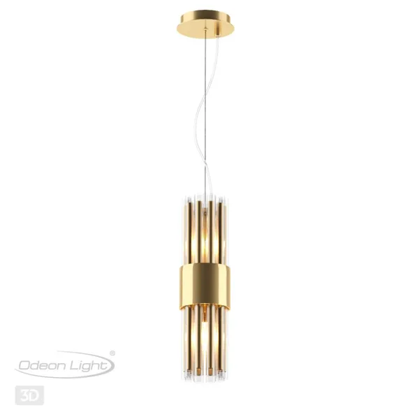 Подвес E14 2*40W VIKETA золото/металл/стекло ODEON LIGHT — фото 4